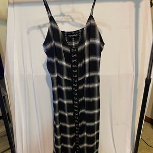 Disturbia NWOT corset plaid midi dress